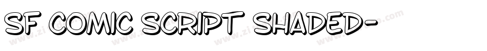 SF Comic Script Shaded字体转换